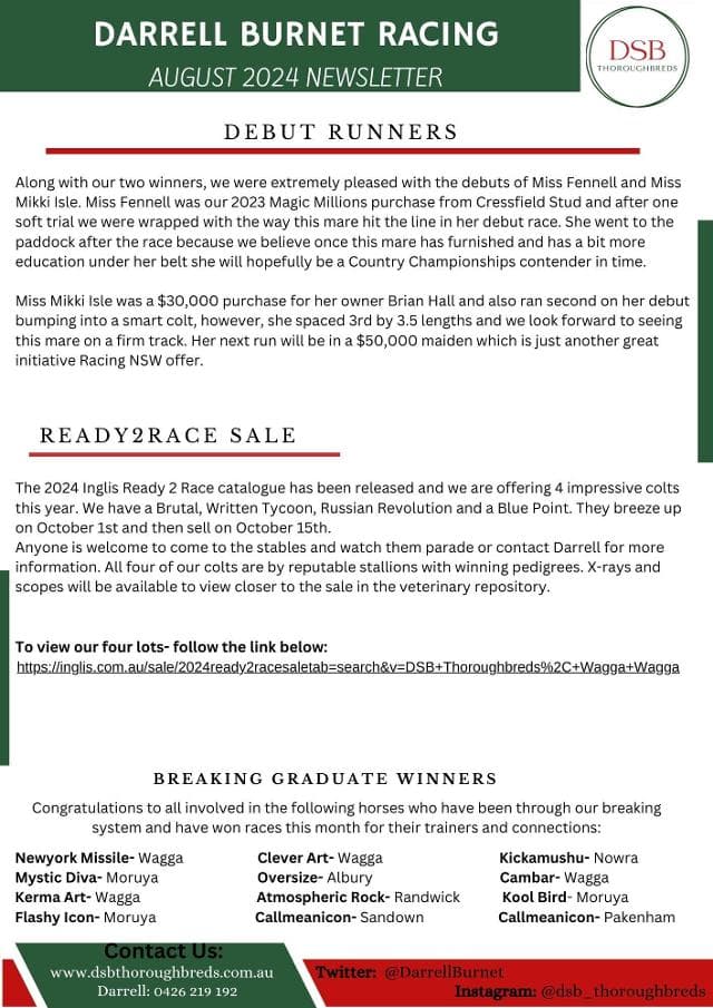August Newsletter